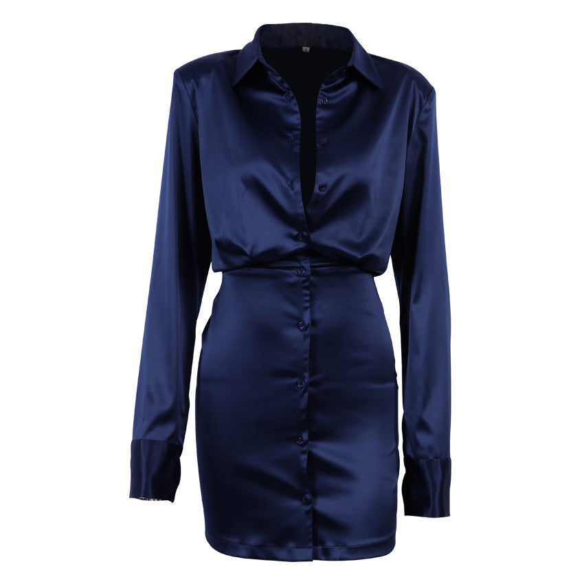 Long sleeved shirt dress