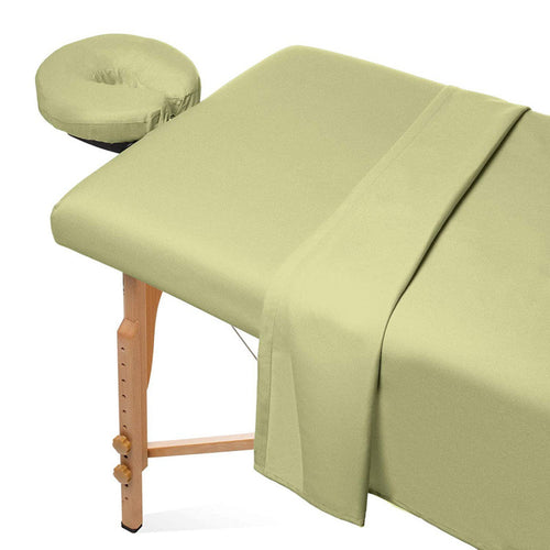 3-Piece Massage Table Sheet Set – Solid Color, Washable & Durable